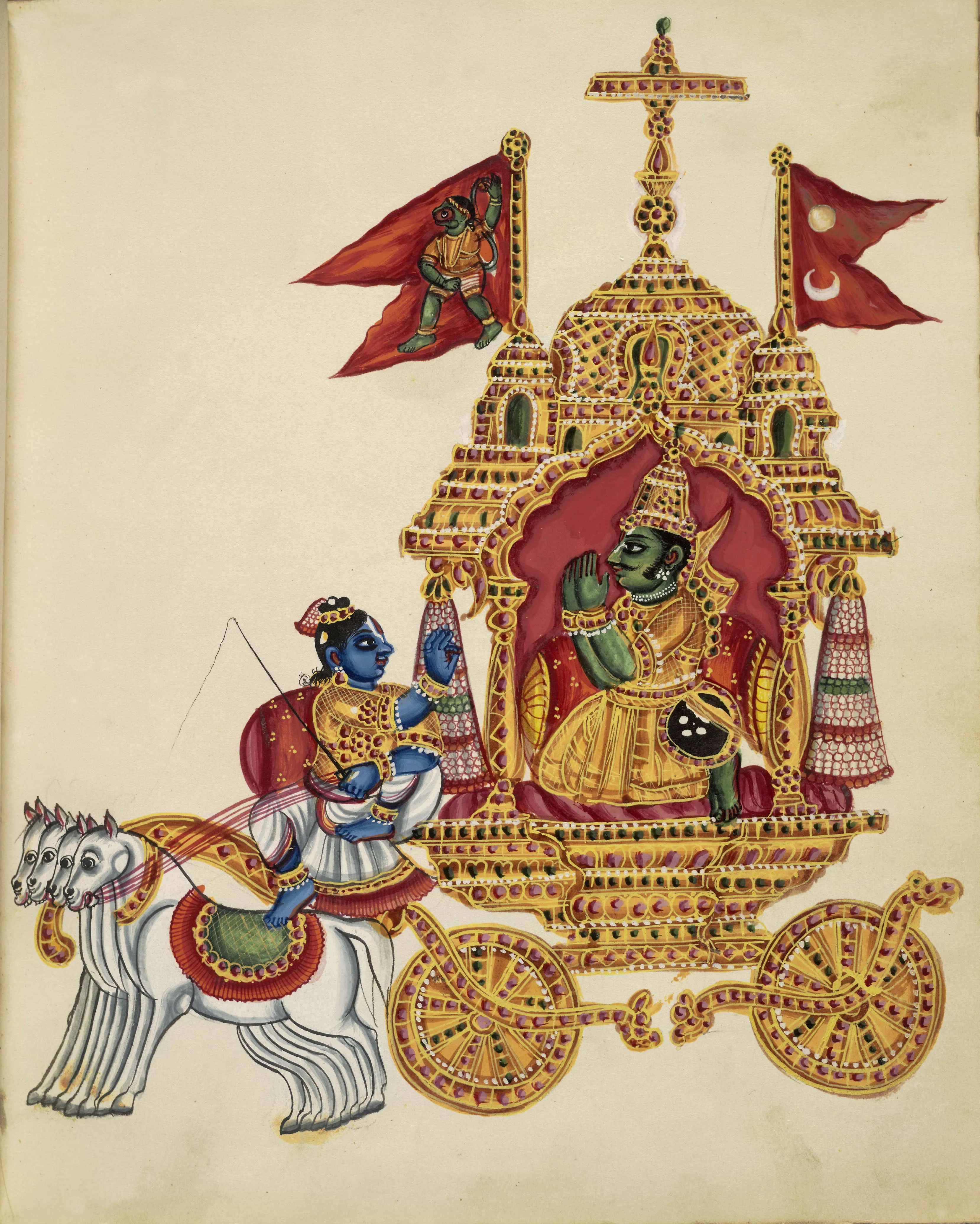 Krishna Arjuna Gita, circa 1830