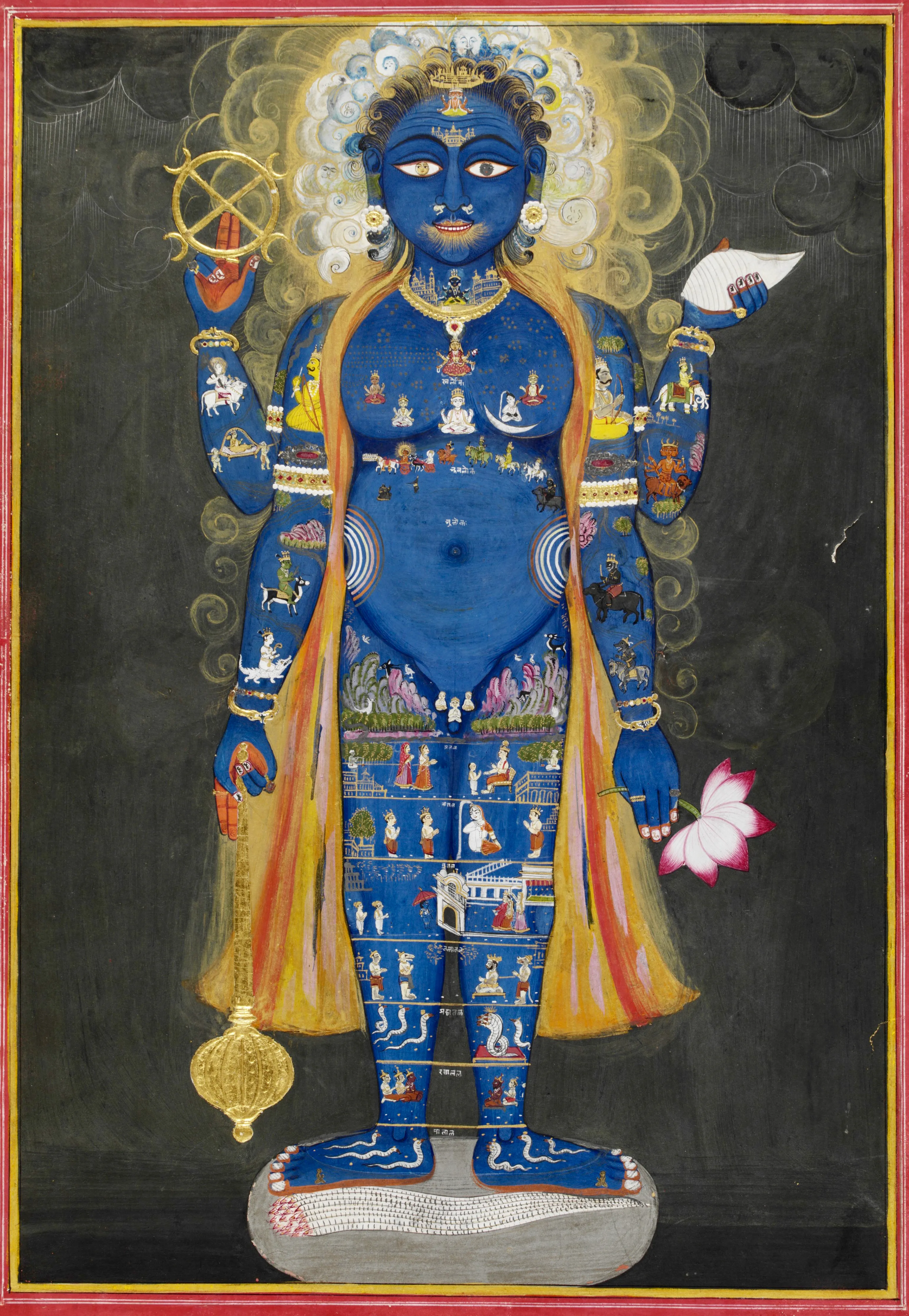 Vishnu Vishvarupa cropped, 1820